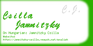 csilla jamnitzky business card